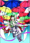  colorful garyou_hanagami highres official_art paper ryoishiyama33 ryuu_to_chameleon umbrella 