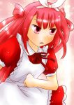 1girl beatmania red_dress red_eyes red_hair red_hair red_skirt umegiri_ameto