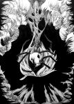  abstract black_background bug commentary e-yui!!! greyscale highres horror_(theme) monochrome original spider talisman teeth traditional_media 