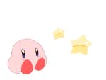  1boy blue_eyes blush colored_skin copyright_request kirby non-web_source pink_skin simple_background sitting solo star_(symbol) white_background 