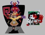  aztec_glyphs bajinns black_hair colored_skin dancing ena_(joel_g) ena_(series) open_mouth white_skin yume_nikki 