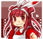 1girl animal_ears beatmania rabbit_ears red_dress red_eyes redhead umegiri_ameto