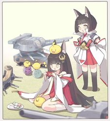  animal_ears azur_lane multiple_girls mutsu_(azur_lane) nagato_(azur_lane) 