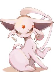  anger_vein black_sclera bright_pupils colored_sclera espeon forehead_jewel forked_tail hp7car7nxrq5s7q looking_at_viewer no_humans open_mouth pink_fur pokemon pokemon_(creature) simple_background sitting solo tail violet_eyes white_background white_pupils 
