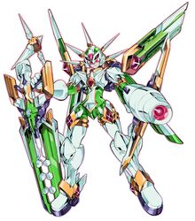  1boy absurdres alternate_color arm_cannon armor bodysuit commentary commission copy_x_(mega_man) cosplay english_commentary fairy_leviathan_(mega_man) fighting_fefnir_(mega_man) forehead_jewel full_body fusion glowing glowing_eyes glowing_weapon green_bodysuit green_helmet green_wings hashtag-only_commentary helmet hidden_phantom_(mega_man) highres holding_cannon male_focus mechanical_wings mega_man_(series) mega_man_zero_(series) pillar_buster red_eyes sage_harpuia_(mega_man) sage_harpuia_(mega_man)_(cosplay) simple_background spikes weapon white_armor white_background white_helmet wings 