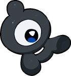  animal_focus black_eyes blue_eyes chibi chibi_only commentary_request full_body kawaanago looking_at_viewer lowres no_humans pokemon pokemon_(creature) shiny_skin simple_background solo transparent_background unown unown_a 