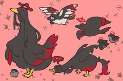  animal_focus bird black_hat blood blood_halo blue_archive chick crow flying goose halo hasumi_(blue_archive) hat ichika_(blue_archive) justice_task_force_(blue_archive) koharu_(blue_archive) liquid_halo mashiro_(blue_archive) no_humans pig4 pink_halo red_halo tsurugi_(blue_archive) 