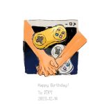 controller dated game_controller happy_birthday holding_hands original rottencrow simple_background super_famicom_gamepad user_interface white_background 