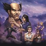  bald blue_sky clouds cloudy_sky dxsinfinite earrings highres jewelry kazama_jun lei_wulong marshall_law michelle_chang mishima_heihachi native_american native_american_clothes nina_williams non-web_source official_art record sky tekken tekken_2 