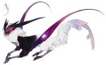  animal_feet animal_focus creature feathers full_body highres kamikiririp multicolored_feathers multicolored_tail no_humans original solo tail white_background white_feathers white_tail winged_arms wings yellow_eyes 