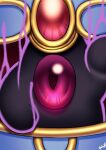  1other aura dark_nebula highres kirby_(series) kirby_squeak_squad kuromura_jin looking_at_viewer no_humans one-eyed peeking_out signature slit_pupils solo treasure_chest 