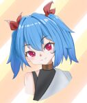  artist_request blue_hair colphne_(girls&#039;_frontline_2) girls&#039;_frontline_2:_exilium girls_frontline hair_ribbon looking_at_viewer portrait red_eyes red_ribbon ribbon smile twintails 