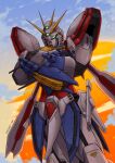  absurdres albert_rbk crossed_arms g_gundam god_gundam gundam highres looking_at_viewer mecha no_humans robot science_fiction solo super_robot 