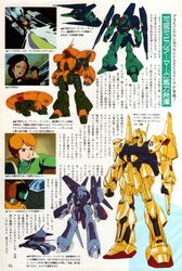  1980s_(style) 1boy 2girls absurdres angry anime_screenshot argama arm_cannon asshimar beam_rifle beret black_hair bright_noa brown_hair cockpit dual_arm_cannons emma_sheen energy_gun english_commentary firing gaplant green_eyes gundam gundam_mk_ii hat helmet highres hyaku_shiki jacket key_visual magazine_scan mecha messala military military_uniform mobile_suit multiple_girls multiple_views official_art one_eyed orange_hair pilot_suit promotional_art radio_antenna reccoa_londe retro_artstyle robot scan science_fiction shouting space spacecraft spacecraft_interior spacesuit starfighter the_anime_(magazine) titans_(gundam) transformation translation_request uniform weapon zeta_gundam 