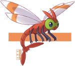  antennae blue_eyes bug dated dualcosmog no_humans outline pokemon pokemon_(creature) signature solid_eyes solo transparent_background watermark white_outline wings yanma 