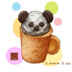  artist_logo chocolate_chip cookie food food_focus food_name highres ice_cream no_humans original yuki00yo 