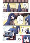 azur_lane blue_hair comic english_text long_hair mother_and_daughter multiple_boys multiple_girls new_jersey_(azur_lane) picture_(object) real_life_insert uss_new_jersey_(bb-62)