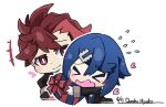  2boys alcryst_(fire_emblem) artist_name blue_hair box brothers dated diamant_(fire_emblem) fire_emblem fire_emblem_engage gift gift_box hair_ornament hairclip heart holding holding_gift multiple_boys red_eyes redhead ryoto_soukyuu siblings 