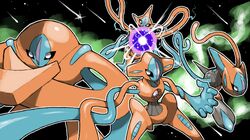  alternate_form armor black_sclera blacknirrow colored_sclera core dashing deoxys deoxys_(attack) deoxys_(defense) deoxys_(normal) deoxys_(speed) energy_ball extra_arms gem highres looking_at_viewer multiple_forms nebula no_humans orange_armor pokemon pokemon_(creature) pokemon_focus powering_up purple_gemstone reaching reaching_towards_viewer running shooting_star space star_(sky) tendril tendril_arm tentacles x_arms 
