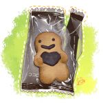  absurdres cookie food food_focus food_wrapper gingerbread_man heart highres no_humans original takisou_sou 