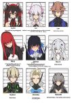  3boys 6+girls @_@ anger_vein bandage_over_one_eye barcode bare_shoulders black_bodysuit black_dress black_gloves black_hair black_hairband black_horns black_jacket blue_eyes blue_hair blue_horns blue_jacket blue_ribbon bodysuit brown_hair celinepizza character_name chrome_(punishing:_gray_raven) cleavage_cutout clothing_cutout colored_inner_hair crossed_bangs detached_collar dress earrings english_commentary english_text fake_horns fourth_wall gloves gold_trim gradient_hair grey_eyes grey_hair hair_between_eyes hair_ribbon hairband headgear headphones headphones_around_neck high_collar highres horns jacket jewelry kamui:_bastion_(punishing:_gray_raven) lee:_palefire_(punishing:_gray_raven) lee_(punishing:_gray_raven) light_brown_hair liv:_lux_(punishing:_gray_raven) liv_(punishing:_gray_raven) long_hair lucia:_dawn_(punishing:_gray_raven) lucia_(punishing:_gray_raven) medium_hair multicolored_hair multiple_boys multiple_girls nanami:_storm_(punishing:_gray_raven) nanami_(punishing:_gray_raven) no.21:_xxi_(punishing:_gray_raven) no.21_(punishing:_gray_raven) pacifier pale_skin pink_dress pink_eyes punishing:_gray_raven red_eyes red_horns redhead ribbon selena:_tempest_(punishing:_gray_raven) selena_(punishing:_gray_raven) sidelocks signature single_horn sleeveless small_horns streaked_hair suspenders triangle_earrings twintails two-sided_fabric two-sided_jacket two-tone_bodysuit unkempt vera:_rozen_(punishing:_gray_raven) vera_(punishing:_gray_raven) violet_eyes white_bodysuit white_jacket yandere 