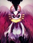  antlers black_background black_sclera chaos_elfilis chiimako claws colored_sclera fecto_elfilis horns kirby_(series) kirby_and_the_forgotten_land looking_at_viewer solo white_fur wing_ears yellow_eyes yellow_fur 