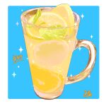  absurdres drink food food_focus fruit highres jug_(bottle) lemon lemon_slice lemonade no_humans original sparkle takisou_sou 