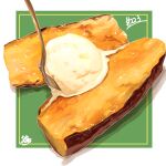  absurdres food food_focus highres ice_cream no_humans original roasted_sweet_potato spoon sweet_potato takisou_sou 