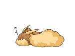  closed_eyes fluffy highres kazeusagi lopunny lying pokemon simple_background sleeping white_background zzz 