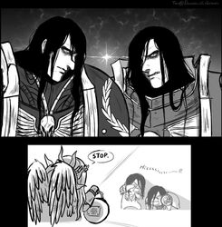  3boys blood_angels corvus_corax_(warhammer) konrad_curze night_lords primarch raven_guard sanguinius warhammer_40k 