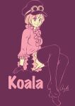  1girl 2015 absurdres anjeiie boots character_name commentary dated frilled_shirt frills full_body gloves goggles goggles_on_headwear hat highres invisible_chair koala_(one_piece) one_piece pink_theme shirt short_hair sitting skirt smile solo 