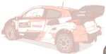  car highres motor_vehicle no_humans race_vehicle racecar rally_car shadow simana simple_background sketch spoiler_(automobile) toyota_gazoo_racing toyota_gr_yaris toyota_yaris vehicle_focus white_background world_rally_championship 