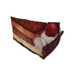  cake cake_slice food food_focus fruit highres kohaku392 no_humans original painting_(medium) raspberry simple_background traditional_media watercolor_(medium) white_background 