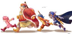 4boys armor artist_name bandana bandana_waddle_dee beanie beard_stubble black_eyes blue_bandana blue_bodysuit blue_cape blue_eyes blue_hair blush_stickers bodysuit boots breastplate brown_eyes brown_footwear cape child clenched_hands clenched_teeth closed_mouth copyright_name covered_face covered_mouth cross-laced_footwear determined facial_hair fingerless_gloves floating_cape flower from_side full_body fur-trimmed_robe fur-trimmed_sleeves fur_trim galaxia_(sword) gloves greaves grey_gloves grey_mask hammer happy hat highres hood hood_down hooded_bodysuit huge_weapon jacket japanese_clothes kimono king_dedede kirby kirby's_return_to_dream_land kirby_(series) knee_boots long_sleeves male_focus mato_(mozu_hayanie) messy_hair meta_knight multicolored_clothes multicolored_jacket multiple_boys orange_flower orange_hair orange_jacket outstretched_arms pants pauldrons personification pink_bodysuit pink_gloves pink_hair polearm pom_pom_(clothes) pom_pom_beanie purple_footwear red_footwear red_hat red_ribbon red_robe red_sash ribbon robe romper running sash shadow shoes short_hair short_sleeves shoulder_armor sleeves_past_wrists smile solid_oval_eyes spear star_(symbol) stubble teeth thick_eyebrows triangle_print two-tone_jacket two-tone_sash weapon weapon_on_back white_background white_jacket white_pants yellow_eyes yellow_footwear yellow_gloves yellow_kimono yellow_sash 