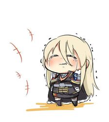  1girl azur_lane bismarck_(azur_lane) blonde_hair chibi long_hair 