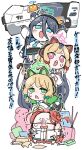  4girls absurdly_long_hair animal_ear_headphones animal_ears aris_(blue_archive) arms_up black_hair black_hairband black_skirt blonde_hair blue_archive blue_eyes blue_necktie blush bow cat_ear_headphones cat_tail chibi coat controller energy_cannon fake_animal_ears game_controller game_development_department_(blue_archive) gloom_(expression) green_bow green_eyes green_hood gun hair_between_eyes hair_bow hairband halo headphones holding holding_gun holding_weapon hood hood_down hooded_coat human_tower long_hair looking_up midori_(blue_archive) momoi_(blue_archive) multiple_girls multiple_hair_bows necktie one_side_up open_clothes open_coat pink_eyes pleated_skirt red_bow redhead robot shirt short_hair siblings sisters skirt stacking stuffed_animal stuffed_toy sweatdrop syoya_ko tail tearing_up translation_request trembling v-shaped_eyebrows very_long_hair weapon white_coat white_shirt yuzu_(blue_archive) 