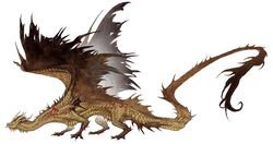  animal_focus claws crystal dragon full_body highres horns lizardmancc monster multiple_horns no_humans original scales sharp_teeth simple_background solo tail teeth torn_wings western_dragon white_background wings 