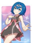  1girl black_dress blue_eyes blue_hair closed_mouth dress highres kamiya_(fsck3847) lana_(pokemon) pokemon pokemon_sm short_hair sleeveless sleeveless_dress smile solo 