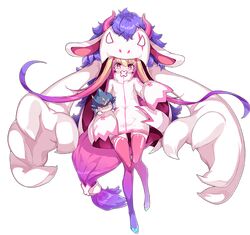  1girl ark_order behemoth_(ark_order) blonde_hair character_doll full_body gradient_hair gradient_legwear hat hood hoodie horns leviathan_(ark_order) long_hair long_sleeves low-tied_long_hair multicolored_hair official_art pink_eyes pink_hair pink_thighhighs purple_hair purple_thighhighs shanyao_jiang_tororo solo streaked_hair tachi-e thigh-highs transparent_background two_side_up very_long_hair white_hoodie 