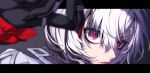  1girl absurdres arlecchino_(genshin_impact) close-up coat commentary genshin_impact grey_coat hair_between_eyes hepa highres letterboxed nail_polish pink_lips red_nails short_hair solo white_hair 