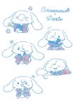  capcom cinnamoroll coat creature daku_fure_1215 dante_(devil_may_cry) devil_may_cry_(series) devil_may_cry_1 devil_may_cry_2 devil_may_cry_3 devil_may_cry_4 devil_may_cry_5 dog folded_twintails highres looking_at_viewer red_coat sanrio smile tied_ears white_background 