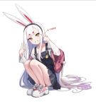 1girl azur_lane double_v long_hair rabbit_ears shimakaze_(azur_lane) smile v