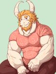  1boy 2010s 2018 2d alternate_costume anthro anthro_only asgore_dreemurr bara beard biceps blonde blonde_hair boss_monster breasts caprine clothed clothed_male clothing digital_media_(artwork) floppy_ears furaffinity furry furry_male furry_only goat goat_ears goat_horns green_background hair horns istani looking_at_viewer male male_anthro male_only mammal mature mature_anthro mature_male monster monster_boy muscle muscular muscular_anthro muscular_male official_alternate_costume pixel_(artwork) pixel_art simple_backgeound simple_background solid_color_background solo_anthro solo_male undertale 