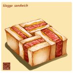  artist_logo artist_name beef bread food food_focus food_name highres meat no_humans original sandwich yuki00yo 