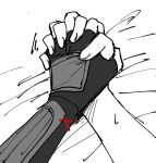  2girls arm_armor close-up gloves hand_focus heaven_burns_red holding_hands interlocked_fingers kanzaki_adelheid multiple_girls sanpachishiki_(gyokusai-jima) satsuki_mari yuri 