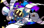 1boy animal_ears apple clone holding_hat holding_weapon kirby_(series) magolor rauyu_wa solo_focus
