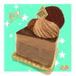  absurdres cake chocolate chocolate_icing cookie food food_focus highres icing no_humans original star_(symbol) takisou_sou 