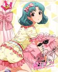  blue_hair character_name dress idolmaster_million_live!_theater_days red_eyes short_hair tokugawa_matsuri 