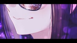  1girl a-chan_(hololive) absurdres black-framed_eyewear blue_hair chin concert crowd dark_blue_hair glasses glowstick highres hololive hyde_(tabakko) light_smile nose pale_skin penlight_(glowstick) smile solo stage 