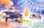  anniversary cape dark_meta_knight galaxia_(sword) hitimiko31647 holding holding_sword holding_weapon kirby_(series) kirby_and_the_amazing_mirror mask meta_knight no_humans painting_(medium) scar star_(symbol) sword torn_cape torn_clothes traditional_media watercolor_(medium) weapon 